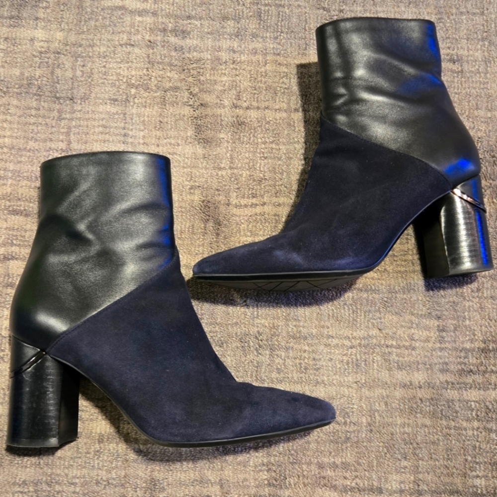 Black and Navy Aquatalia booties